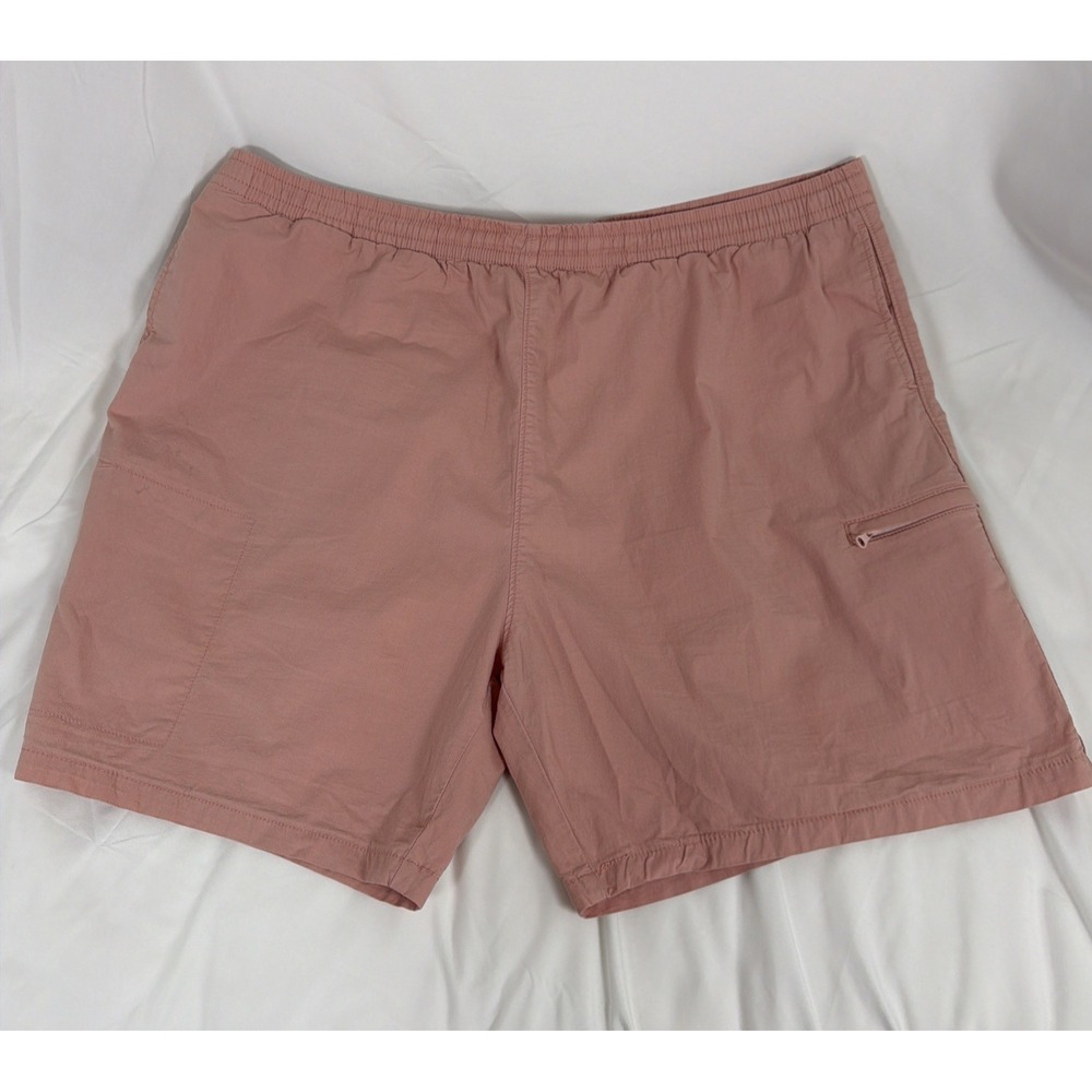 Levis Mens Mesh Lined Pull On Shorts XXL Pink Elastic Waist Stretch Beach Swim